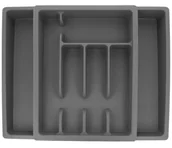 Pudła i pojemniki do przechowywania - Szary rozsuwany wkład do szuflady B1-L43 - miniaturka - grafika 1