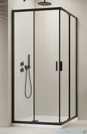 Kabiny prysznicowe - Brilis Alienta Black C kabina kwadratowa 80x80 czarna szkło przejrzyste 10238080-54-01 - miniaturka - grafika 1