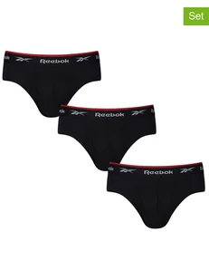 Reebok Slipy (3 pary) "Wiggins" w kolorze czarnym - Majtki męskie - miniaturka - grafika 1