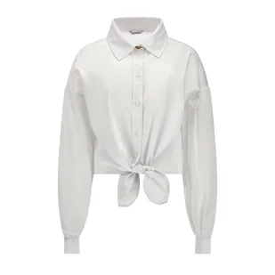 Damska Koszula GUESS LS DEA BOWED SHIRT W4RH59WE2Q0-G011 – Biały - Koszule damskie - miniaturka - grafika 1