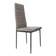 Krzesła - Krzesło do salonu, jadalni, welur, 42x44x97 cm, szary - miniaturka - grafika 1