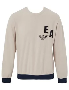 Emporio Armani Męska bluza z kapturem Corduroy Fleece Crew Neck, lina, XL - Bluzy męskie - miniaturka - grafika 1