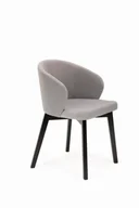 Krzesła - Flavio 5 krzesło tapicerowane beżowe nogi czarne - miniaturka - grafika 1