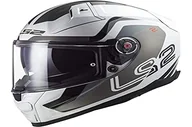 Kaski motocyklowe - LS2, Integral kask motocyklowy VECTOR II Metric white titanium silver, L - miniaturka - grafika 1