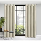 Zasłony - Zasłona gotowa na przelotkach ROSA 250 x 140 cm beżowy - miniaturka - grafika 1
