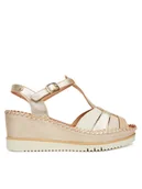 Sandały damskie - Pikolinos Sandały Aguadulce W3Z-1836Clc1 Złoty - miniaturka - grafika 1