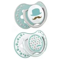 Smoczki uspokajające - Canpol babies LOVI Sm usp silikonowy dynamiczny 6-18 m-cy 2 szt Retro baby 5901691805859 - miniaturka - grafika 1