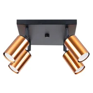 Lampy sufitowe - Plafon WINX 4 czarny/miedź SOLLUX LIGHTING - miniaturka - grafika 1