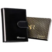 Portfele - Skórzany portfel męski Rovicky, 12 x 9,5 x 2,5 cm - miniaturka - grafika 1