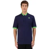 Koszulki męskie - Kappa Męska neonowa niebieska koszulka polo 3XL - miniaturka - grafika 1