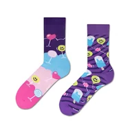 Skarpetki damskie - ZOOKSY kolorowe skarpety męskie w słodycze r.41-46 1 para, długie fioletowo-różowe skarpetki - mixTURY SŁODKOŚCI - miniaturka - grafika 1