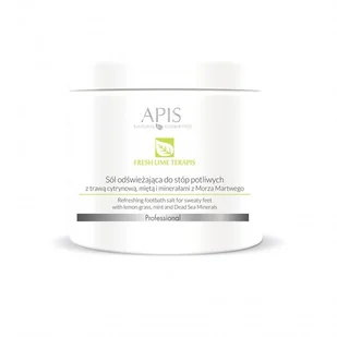 Apis Professional APIS Fresh Lime terApis sól odświeżająca do stóp z trawą cytrynową, miętą i minerałami z Morza Martwego 650 g - Pielęgnacja stóp - miniaturka - grafika 2