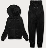 Dresy damskie - Welurowy dres damski z rozpinaną bluzą pistacja (8C1176-39) - J STYLE - miniaturka - grafika 1