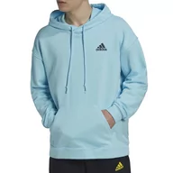 Bluzy sportowe męskie - Bluza adidas Clubhouse Tennis Hoodie HK6467 - niebieska - Adidas - miniaturka - grafika 1