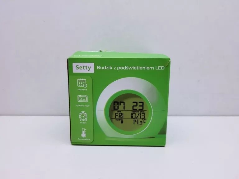 LUK Setty budzik z podświetleniem LED zielony JZ-212