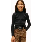 Swetry dla dziewczynek - Tommy Hilfiger Półgolf Extra slim fit - miniaturka - grafika 1