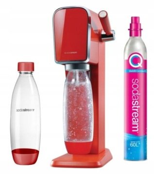 Saturator Sodastream Art czerwony 1 butelka Retro