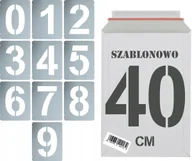 Zestawy piśmiennicze - Szablony malarskie wielorazowe Cyfry 40cm zestaw 10szt. - miniaturka - grafika 1