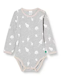 Śpiochy dla niemowląt - Fred's World by Green Cotton Mushroom Body and Toddler Sleepers, szary melanż, 62 cm - grafika 1