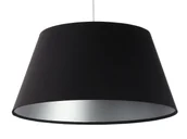 Lampy stojące - Czarna satynowa lampa wisząca dzwon - S407 D4-K40 - miniaturka - grafika 1