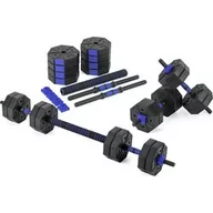 Hantle i ciężarki - Zestaw hantli regulowanych 2x10kg ze sztangą Gymtek - miniaturka - grafika 1