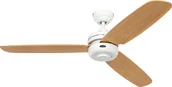 Wentylatory sufitowe - Wentylator sufitowy z pilotem zdalnego sterowania Night Flight 132 cm biały / buk - miniaturka - grafika 1