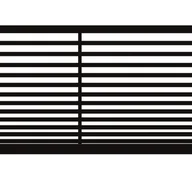 Ogrodzenia - Polbram Brama przesuwna Bali II 5x1,5 m prawa czarna automat - miniaturka - grafika 1