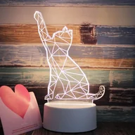 Gadżety USB - Lampka LED 3D Kot na prezent - miniaturka - grafika 1