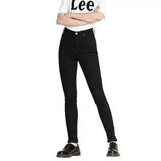Spodnie damskie - Lee Jeansy damskie Ivy, Czarny (Black Rinse 47), 32W / 31L - grafika 1