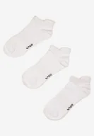 Skarpetki męskie - Białe Bawełniane Skarpety 3 Pack z Napisami Folindria - miniaturka - grafika 1