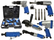 Klucze udarowe - Geko Zestaw Narzędzi Pneumatycznych 24EL Wiertarka Wkrętarka Szlifierka - miniaturka - grafika 1