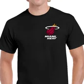 Koszulki męskie - P00478 MĘSKA KOSZULKA MIAMI HEAT PREZENT NBA PREZENT KOSZYKÓWKA CZARNA XXL - miniaturka - grafika 1