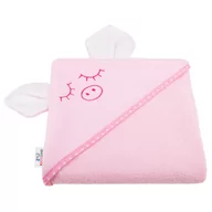 Okrycia kąpielowe dla dzieci - Bocioland Okrycie Kąpielowe 80X80 Różowa Świnka - miniaturka - grafika 1
