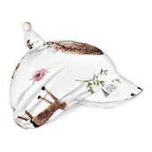 Czapki dla dzieci - Chustka bambusowa z daszkiem wiązana - Bambinka - miniaturka - grafika 1