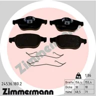 Klocki hamulcowe - Klocki hamulcowe - komplet ZIMMERMANN 24536.180.2 - miniaturka - grafika 1