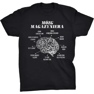 Koszulka T-shirt Mózg Magazyniera Śmieszny Prezent na Święta Urodziny - Koszulki męskie - miniaturka - grafika 1