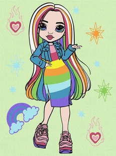 Malowanie po numerach - Rainbow High Amaya Raine - Malowanie po numerach - miniaturka - grafika 1