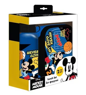 Lunch Box Bidon Aluminiowy, Pudełko Myszka Mickey - Zestawy naczyń dla dzieci - miniaturka - grafika 1