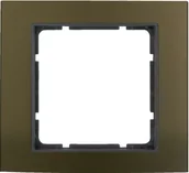 Klawisze i ramki - Hager polo Ramka 1-krotna 1-krotna Berker B.3 alu brązowy/antracyt 10113001 10113001 - miniaturka - grafika 1