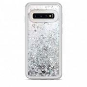 Etui i futerały do telefonów - Hama White Diamonds Sparkle Case Samsung Galaxy S10 Srebrne Gwiazdki - miniaturka - grafika 1
