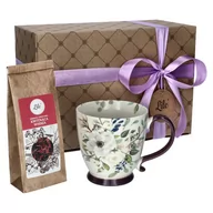 Filiżanki - Filiżanka porcelanowa z herbatą Kwitnąca Wiśnia 395 ml Lile Bellis LI-074G - miniaturka - grafika 1