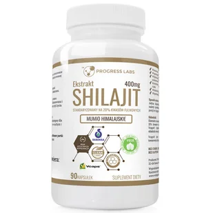Progress Labs, Ekstrakt Shilajit 400mg, 90 Kaps. - Witaminy i minerały - miniaturka - grafika 1