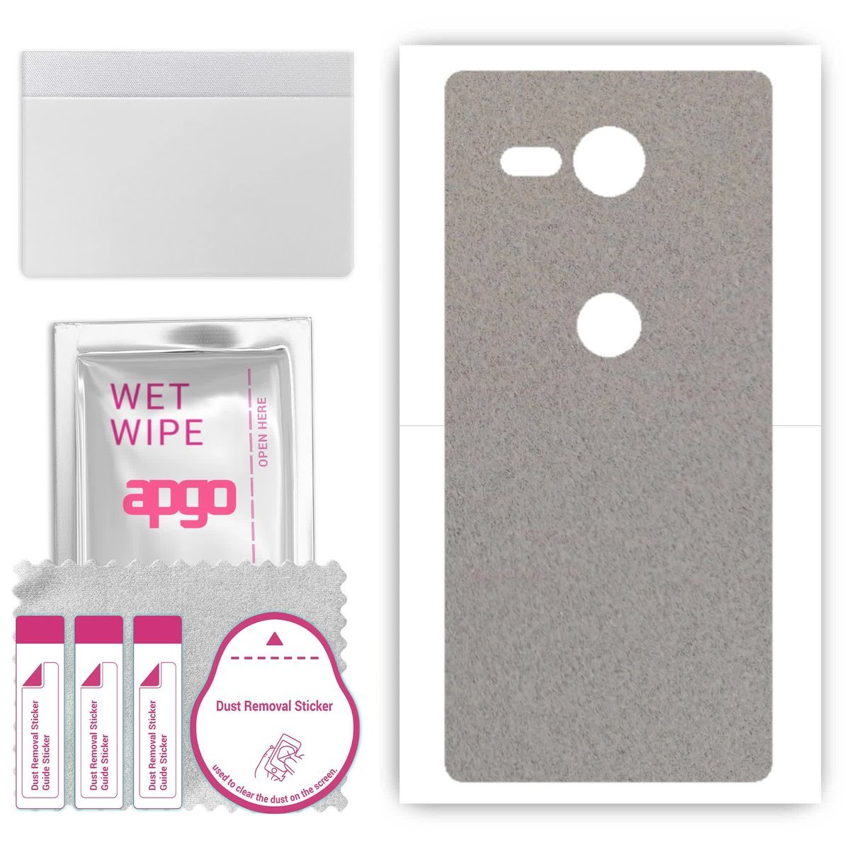 Folia naklejka skórka strukturalna na TYŁ Zamsz do Sony Xperia XZ2 Compact - Zamsz Szary - apgo SKINS