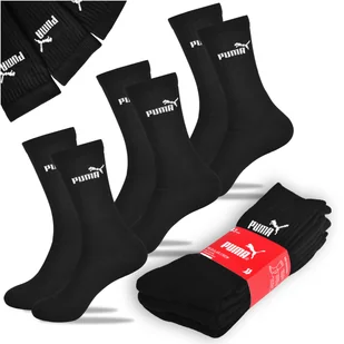 PUMA Skarpety Długie Bawełniane 3 pary Czarne Basic 94711004 Rozmiar 47/49 - Skarpetki męskie - miniaturka - grafika 1