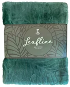 Koce - Koc Leafline 150x200 tłoczone liście zielony nowoczesny - miniaturka - grafika 1