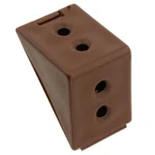 Zawiasy, okucia i inne akcesoria - Złącze kątowe podwójne brąz 12 szt. - miniaturka - grafika 1