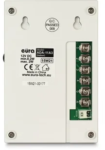 Zestaw domofonowy EURA ADP-11A3 / DIN15W12 + elektrozaczep - Domofony - miniaturka - grafika 1