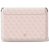 Torby na laptopy - Guess Sleeve GUCS14P4TP 13/14" rożowy /pink 4G Uptown Triangle logo GUE001835-0 - miniaturka - grafika 1