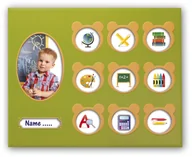 Ramki na zdjęcia - GALERIA dziecięca DZIECKA multirama metalowa AT-16 ZIELONA - miniaturka - grafika 1