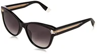 Okulary przeciwsłoneczne - Furla Unisex SFU593V okulary przeciwsłoneczne, czarne, rozmiar 54, czarny, 54 - miniaturka - grafika 1